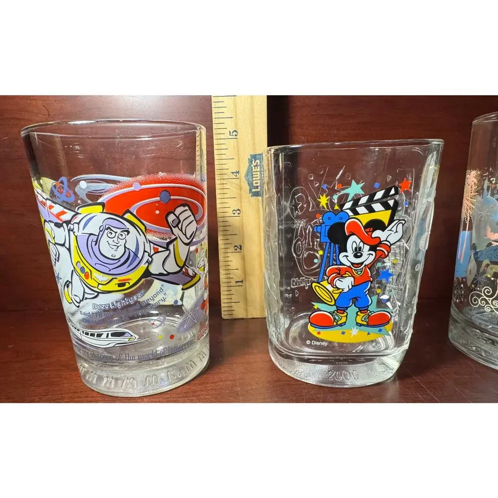 McDonald's Set Of 3 Collector Drinking Glasses Vintage Walt Disney World